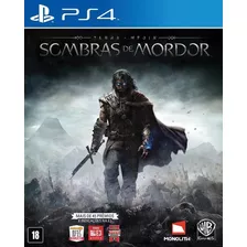 Jogo Terra Média Sombras De Mordor Ps4 Português Mídia Físic