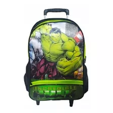 Hulk Mochila De Rodinhas Infantil Escolar Viagem