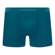 Cueca Boxer Selene Sem Costura Verde Petróleo Conforto Box