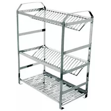 Escorredor Super Linha Industrial De 40 Pratos Em Aço Inox 