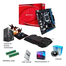 Placa Mae Lga 1155 B75 Kit I7 Memoria Ddr3 Ssd 240gb Fonte