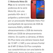 Celular Motorola E6