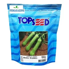 1000 Sementes De Abobrinha Menina Brasileira Topseed - 100 G