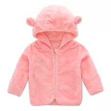 Jaqueta Infantil Menina Orelhas De Urso Inverno Fleece Plush