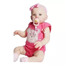Boneca Bebê Reborn Abigail Sorrindo Corpo De Silicone 48cm