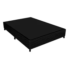 Base De Colchon Sommier Cama 2 Plazas Dormitorio Matrimonial Color Negro