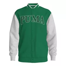 Chamarra Puma Squad Track Jacket Tr Verde Con Blanco Hombre