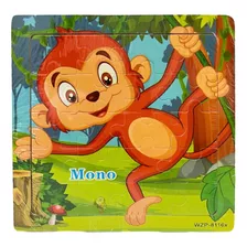 Rompecabezas Infantil Juego Animales Números Madera Puzzle