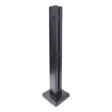 Torre Aço Inox 40cm Preto Guarda Corpo De Vidro