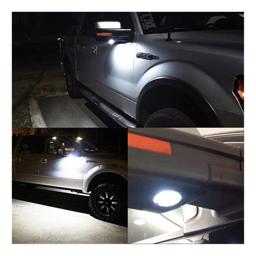 2 Iluminadores De Espejo Led Con Luz Blanca Para Ford F-150 Foto 5