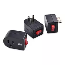 3 Pack Grounded Outlet With On Off Switch Single Outlet...