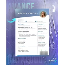 Modelo De Currículo Personalizado Avance - Design Helena