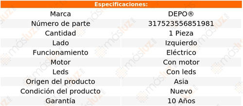 1- Faro Delantero Izquierdo Glc300 2016/2018 Depo Foto 4