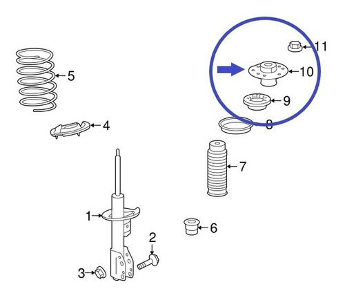 Soporte Amortiguador Delantero Para Chevrolet Captiva Foto 2