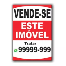 Placa Sinalização Vendo Vende-se Casa Imóvel A3 42 X 30 Cm F