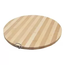 Tabla Madera Bambú Redonda 34cm Diametro