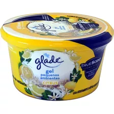 Car Smell Glade Gel Citrus, 70 G, Elimina Los Malos Olores