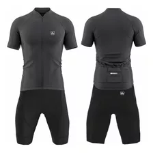 Conjunto Camisa + Short Masculino Ciclismo Roupa Mtb Gel