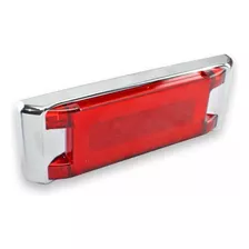 Plafon Rectangular Bisel Cromado 6 Led Gel Camión / Trailer