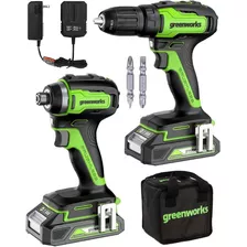 Grado Profesional] Greenworks 24v Max Taladro Inalámbrico S Color Verde Frecuencia Sunrise Global Marketing, Llc Sunrise Global Marketing, Llc