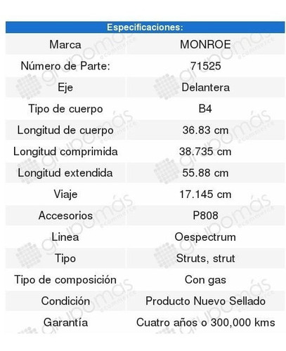 4 Amortiguadores Monroe Jetta Volkswagen 2007 2008 2009 2010 Foto 3