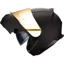 Casco Amatista Solid Negro Dorado Mate 