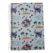 Caderno Escolar Lilo E Stitch 15 Matérias Jandaia Capa Dura Cor Modelo 3