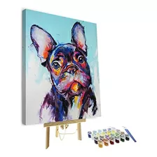 Pintura Mano De Bulldog Francés Kit De Pintura Por Nú...