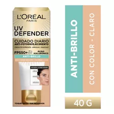 Crema Anti Brillo Color Claro Fps50 Loréal Paris Uv Defender