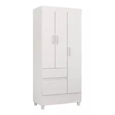 Guarda-roupa Solteiro Wind Flex 3 Pt 2 Gv Branco E Rosa