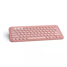 Teclado Logitech K380s Pebble Keys 2 Bluetooth Usb Rosa Idioma Inglês Us