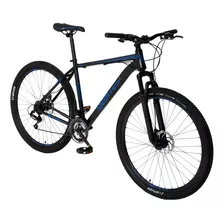 Bicicleta Mtb Overtech R29 Acero 21v Freno A Disco Pp Color Negro/azul/azul Tamaño Del Cuadro L