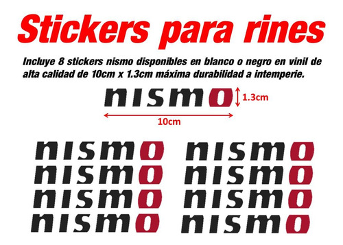 Stickers Nismo Para Rines De Autos Y Camionetas Nissan Gtr Foto 5