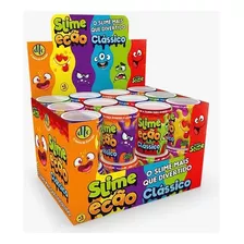 Display 24 Peças Massinha Slime Ecão Classico 110g Dtc