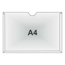 Display Acrílico A4 Parede Display Folha A4 - Kit 15 Unid
