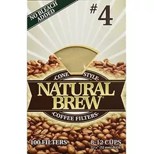 Natural Brew 4 Coffee Filters 3pk X 100 Filters Each