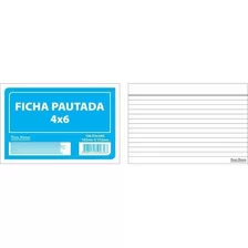 Ficha Pautada 4x6 Pacote Com 100 Folhas