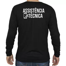 Camiseta Assistência Técnica Celular Camisa Manga Longa