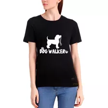 Camiseta Babylook Dog Walker Passeador De Cães Kawaii