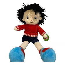 Boneco De Pelúcia Cabelo Menino Roupa Lavável 36cm 