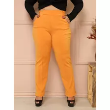 K2 Calça Pantalona Feminina Plus Size Social De Neoprene 