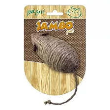 Brinquedo Ratinho De Corda Para Gato Com Catnip Jambo Cor Marrom