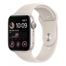 Apple Watch Se Gps - Caja De Aluminio Blanco Estelar 44 Mm - Correa Deportiva Blanco Estelar - Patrón