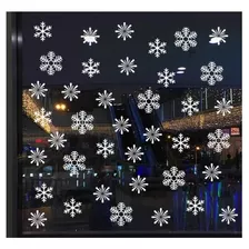 Vinil Decorativo Navidad Copos De Nieve Para Cristal 