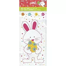 Feliz Conejito De Pascua Bolsas De Celofan 20 Ct