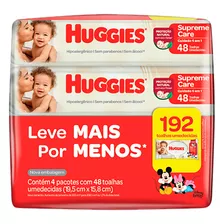 Toalhas Umedecidas Huggies Supreme Care Em Pacote Pacote X 192