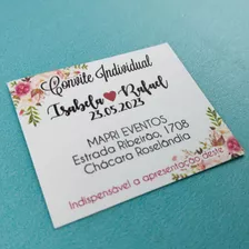 150 Convitinhos Senhas Individuais De Casamento Floral