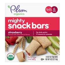 Plum Organics Barras De Ceral Para Bebe Sabor Fresa