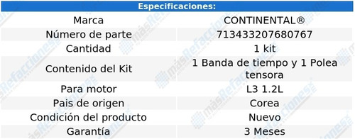 Kit Distribucin Subaru Justy L3 1.2l 87-95 Continental Foto 3