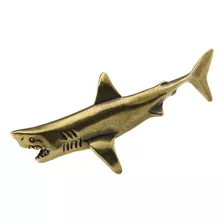 Escultura De Tubarão De Bronze, Estatueta De Animal Do Mar